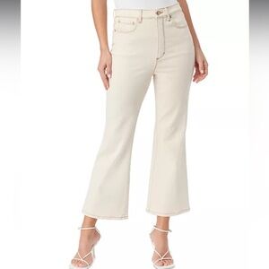 Gloria Vanderbilt X Christian Siriano Cream Women’s Crop‎ Flare Wide Leg Jeans
